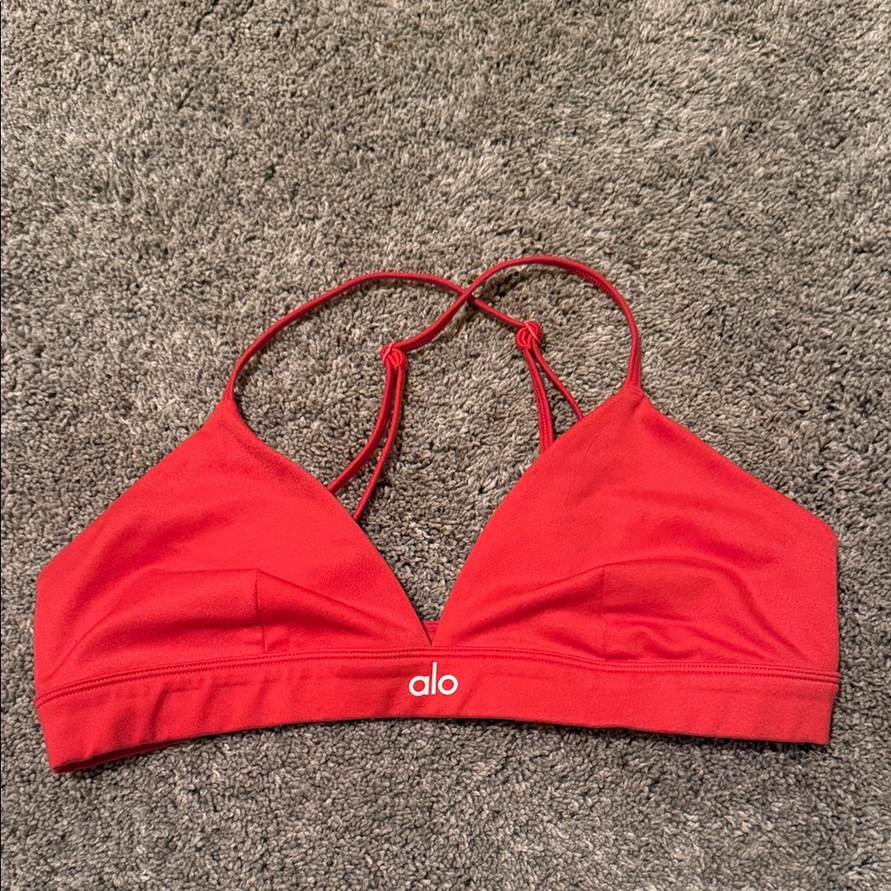 ALO Yoga Vibrant Red Bikini Top